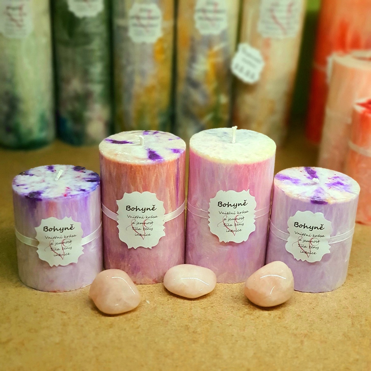 Bohyně - Malá energetická svíčka z palmového vosku s RSPO