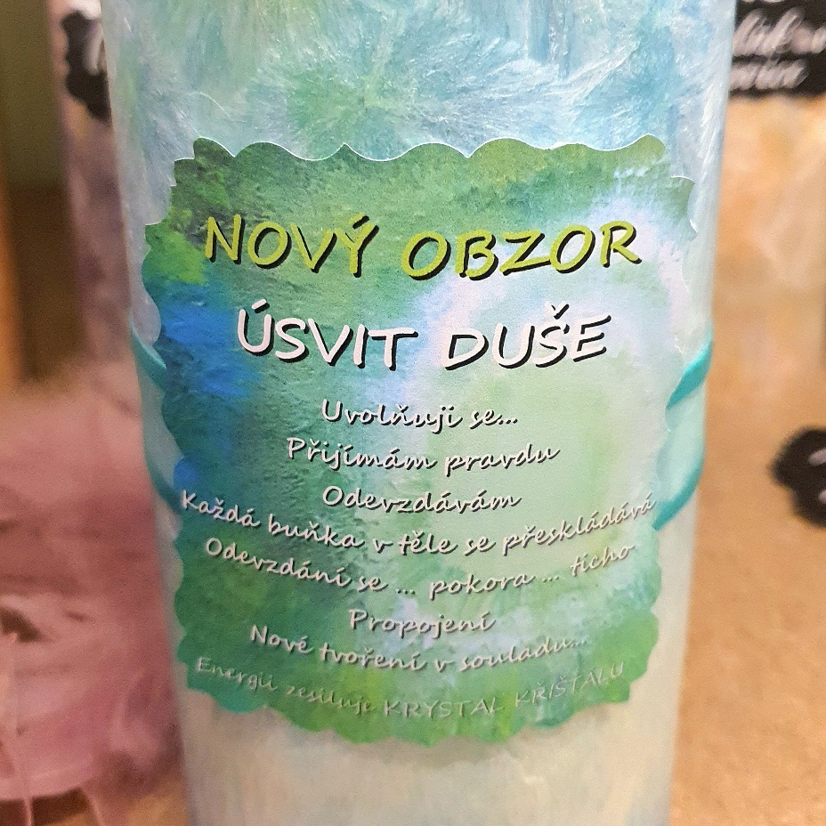 Energetická svíčka s křišťálem MAXI - NOVÝ OBZOR