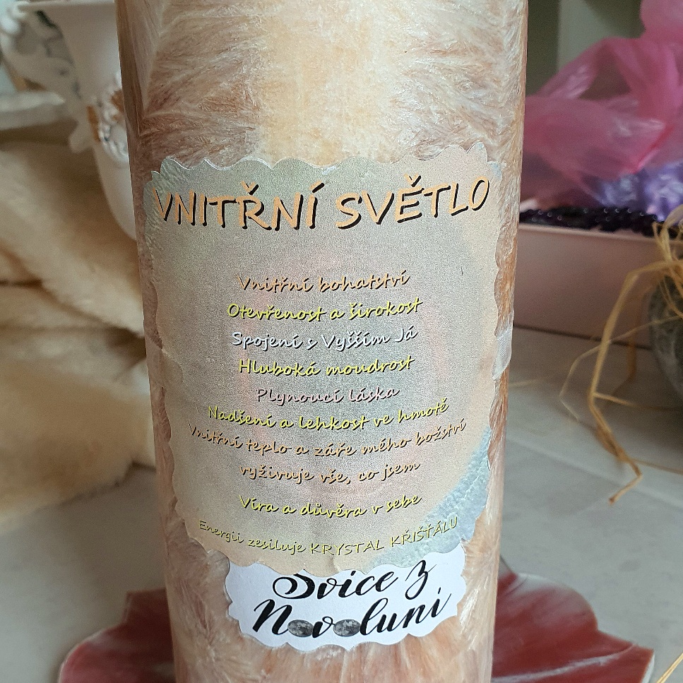 Energetická svíčka s křišťálem MAXI z Novoluní - NOVÝ OBZOR