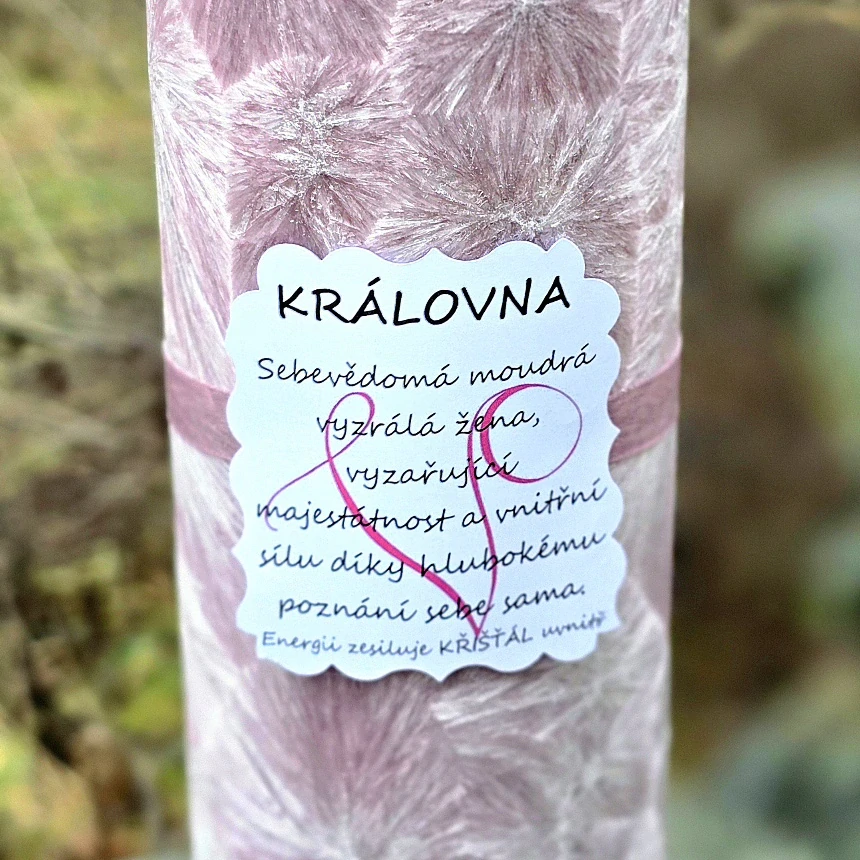 Energetická svíčka s křišťálem KRÁLOVNA 