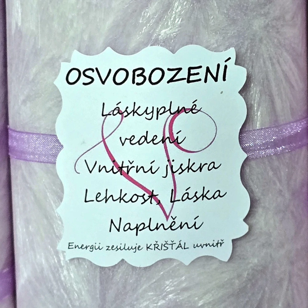 Energetická svíčka s křišťálem OSVOBOZENÍ
