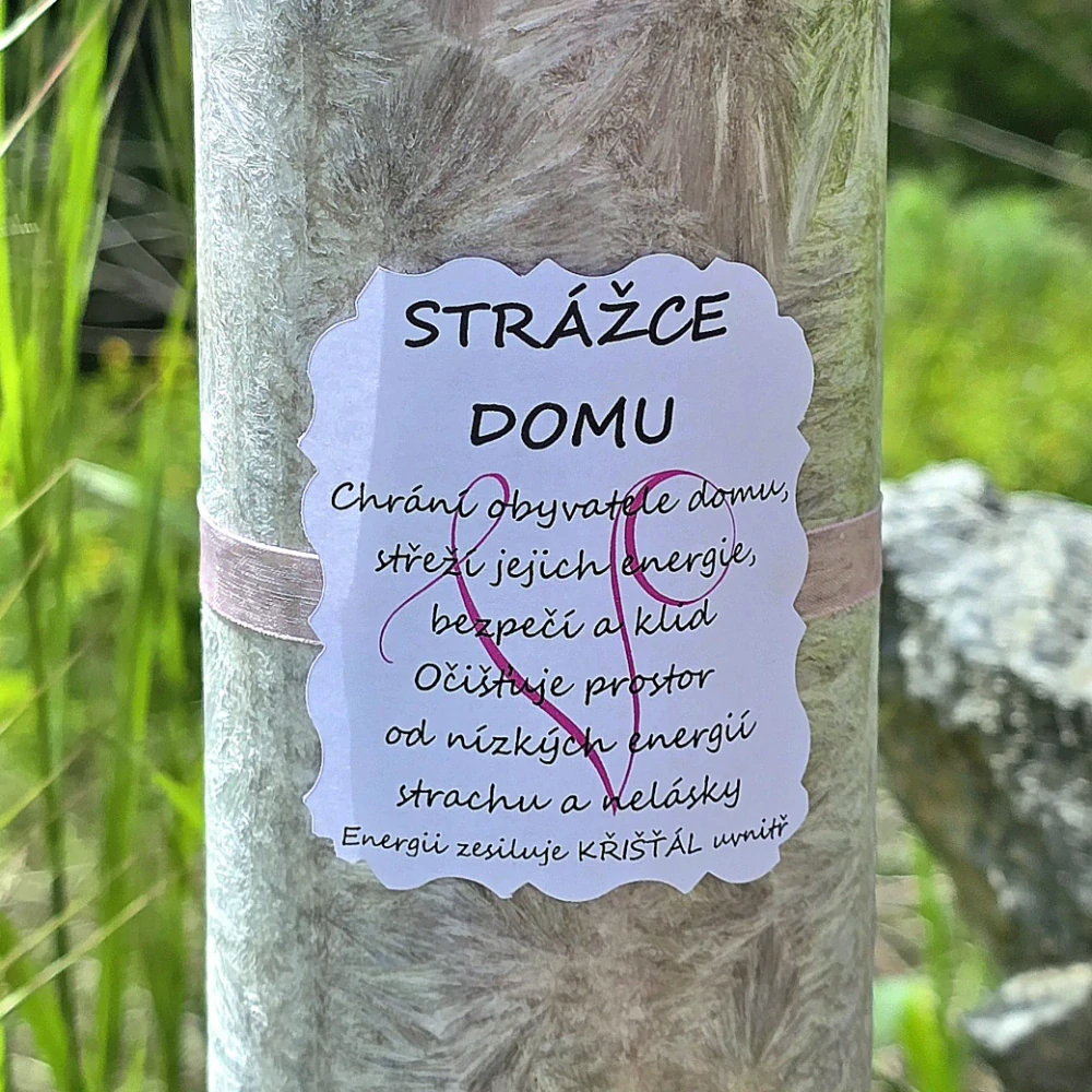 Energetická svíčka s křišťálem - STRÁŽCE DOMU 