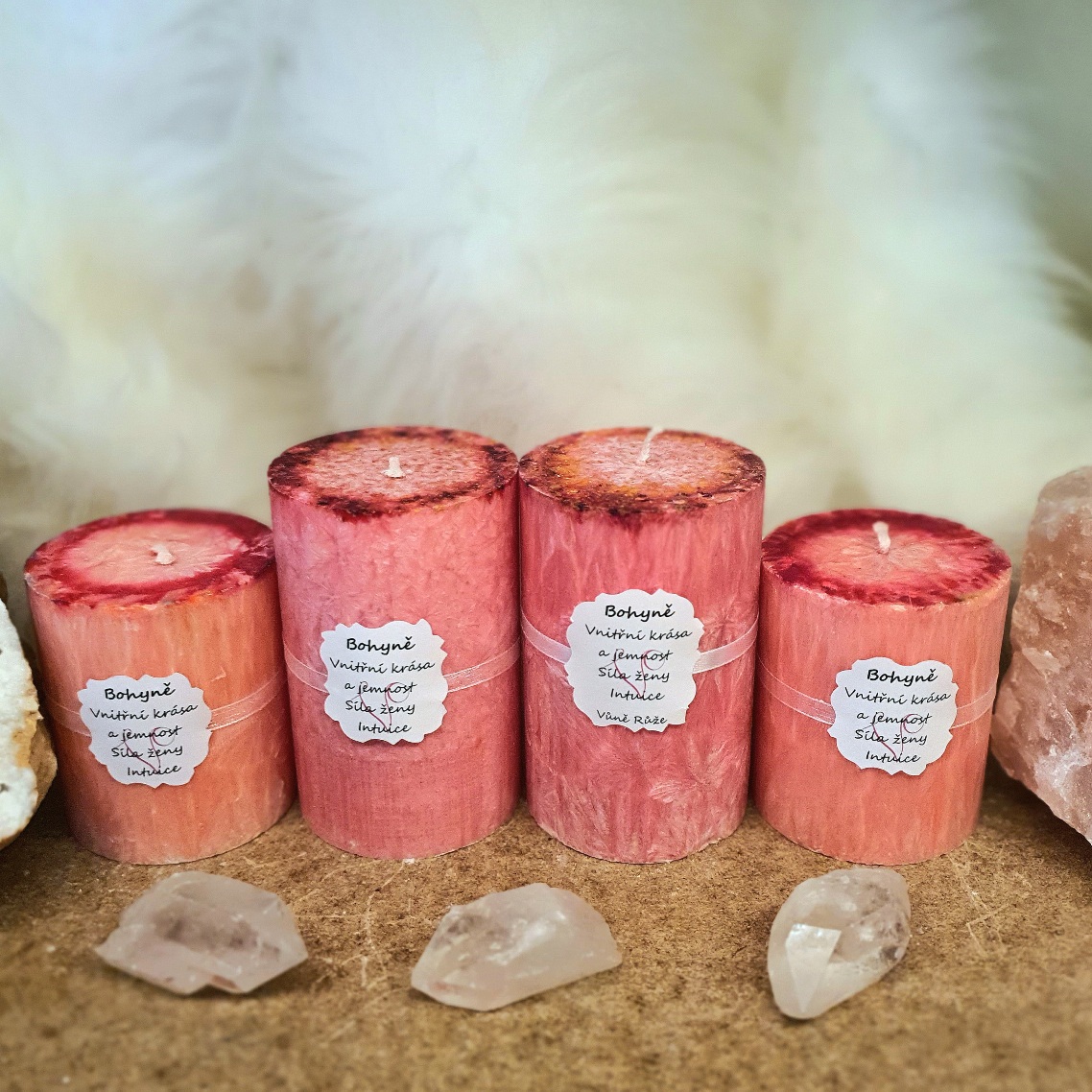 Bohyně - Malá energetická svíčka z palmového vosku s RSPO
