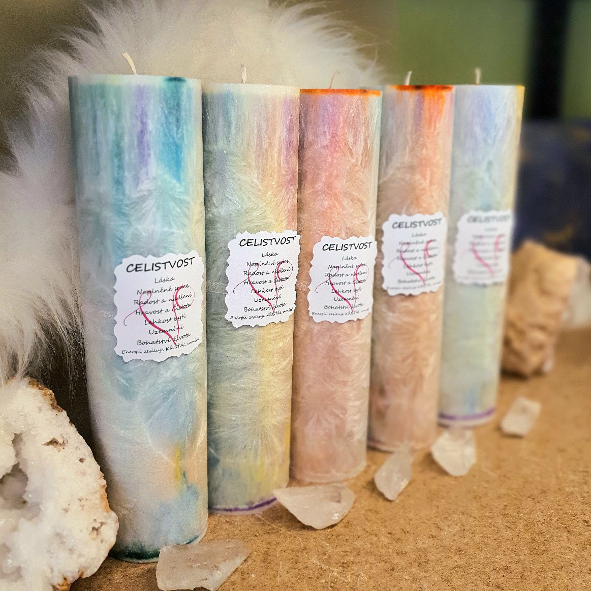 Energetická svíčka s křišťálem CELISTVOST 