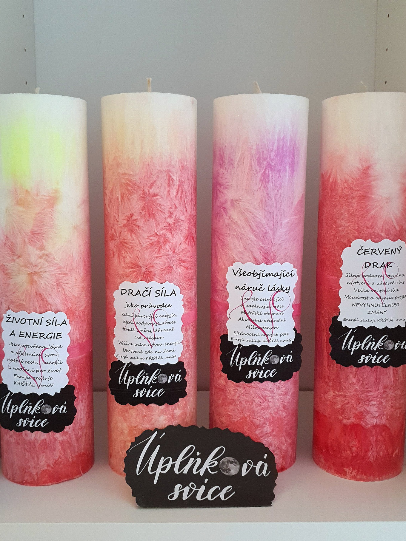 Energetická svíčka s křišťálem z Úplňku ŽIVOTNÍ SÍLA A ENERGIE 