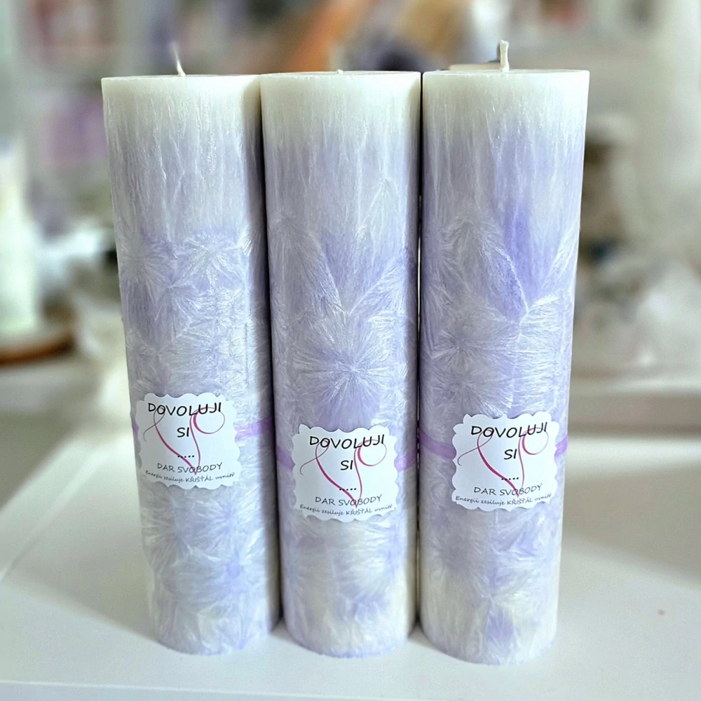 Energetická svíčka s křišťálem DOVOLUJI SI ...