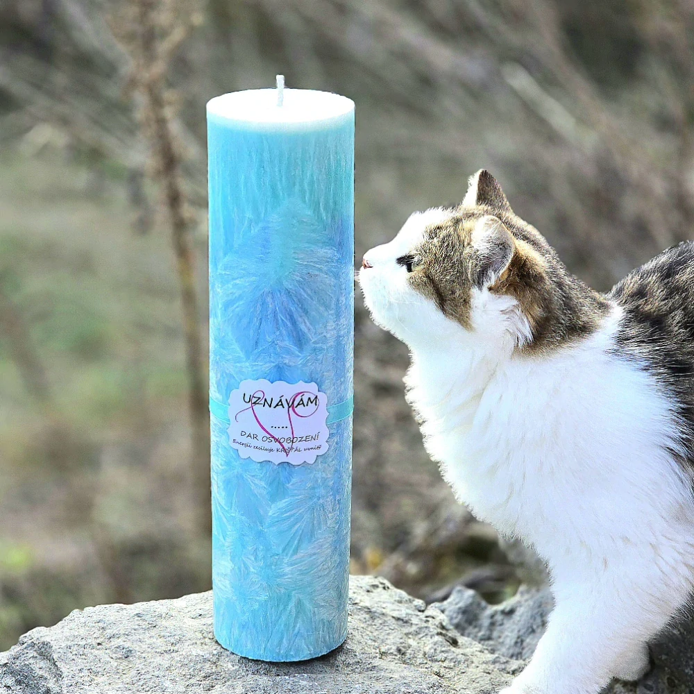 Energetická svíčka s křišťálem UZNÁVÁM...