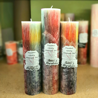 Energetická svíčka s křišťálem z Novoluní POSVÁTNÉ RITUÁLY VĚDOMÝCH ŽEN