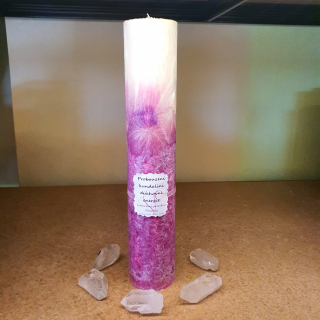 Energetická svíčka s křišťálem PROBUZENÍ DUCHOVNÍ ENERGIE KUNDALINI