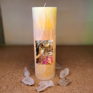 Energetická svíčka s křišťálem MAXI - VNITŘNÍ SVĚTLO
