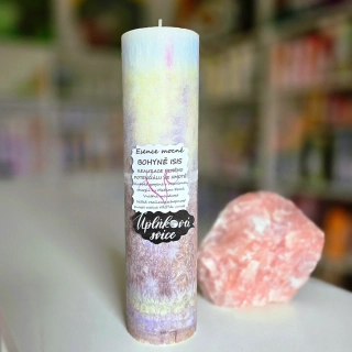 Energetická svíčka s křišťálem z Úplňku EGYPTSKÁ BOHYNĚ ISIS