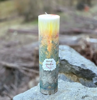 Energetická svíčka s křišťálem MOJE CESTA