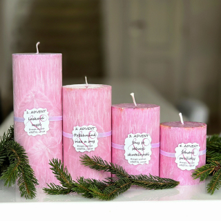 Adventní sada svíček ZHMOTNĚNÝ SEN s křišťálem